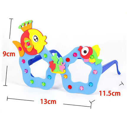 EVA Diamond Glasses Children's Craft Toy DIY Creative Paste Material Package Kindergarten Festival Performance Props School Supp