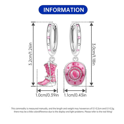Hot Sale Original 925 Sterling Silver Zircon Pink Paw Print Earrings Heart Flower Leaf Design Women Party Jewelry Gift Ear Loops