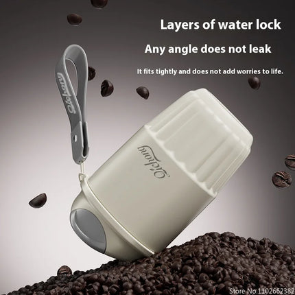 410ML Ceramic Liner Thermos Coffee Cup Travel Coffee Mug Vacuum Insulated Thermos For Coffee Thermal Cup Tumbler Christmas Gift