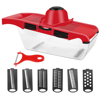 HILIFE 6 Blades Slicer Cooking Tool Sets Fruit Cutter Kitchen Gadget Vegetable Mandoline Slicer Grater Multi-function