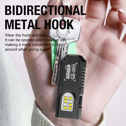 Portable Waist Hanging Keychain, Mini Flashlight, Multifunctional Emergency Charging, Anti Key Chain, Super Large, Bright, House