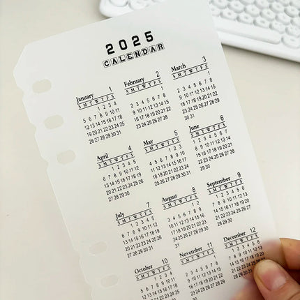 45 Sheets Business A5 A6 Loose Leaf Notebook Refill Spiral Binder Index Inside Page Monthly Weekly To Do List Paper Stationery