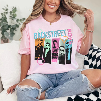 Backstreet Boys Classic Album Poster Graphic Print T-Shirt for Fans Men Women Crewneck Cotton New Fashion Oversized Casual Tops