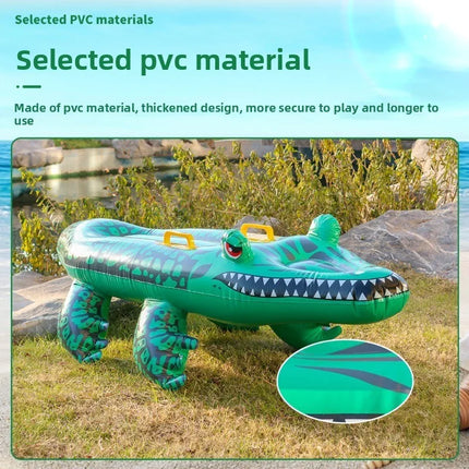 New Spot PVC Inflatable Crocodile Surfboard, Water Floating Row Outdoor Swimming Equipment Mount Water Ski Board