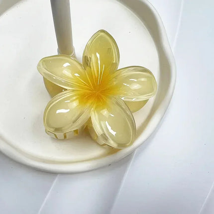 Hawaiian Gradient Hair Clips Flower Hair Claws Big Size Fashion Head Wear Hairpin for Women Girls Crab Barrette Hair Accessories