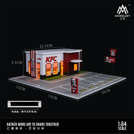 MoreArt 1:64 Diecast Car Display Scene Model DIY Assembly Street View Garage Diorama Gift Collection