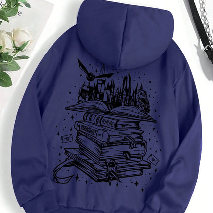 A Funny Book Printed Sweatshirt Women Harajuku Casual Loose Hooded Fashion Soft Comfortable Hoodies Autumn Warm Female Clothes