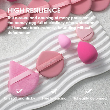 35Pcs Pro Sponge Set-Hydrophilic Latex-Free Blenders for Foundation/Concealer/Contour | Pore-Blurring Travel Kit All Skin Types
