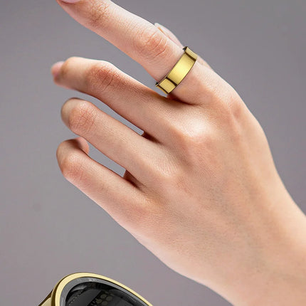 R09 Smart Ring Men Women with Charging Case, Skin Temperature Health and Sleep Monitor Multi Sport Mode For Xiaomi Samsung Phone