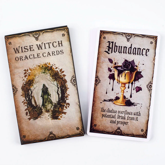 Wise Witch Oracle Cards A 20-Card Deck High Quality Tarot Leisure Entertainment Family Gatherings Board Game Cards 12x7cm