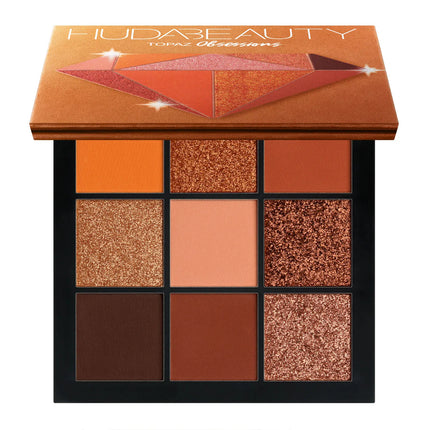 Huda Beauty 9 Color Palette Diamond Amethyst Ruby Red Gold Eye Shadow Pallete Matte Shimmer Eyeshadow Palette Glitter Makeup