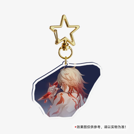Game Honkai Star Acrylic Keychains Stand Cyrene DanHeng Evernight Cerydra Castorice Phainon Figure Pendant Car Key Chain Gifts