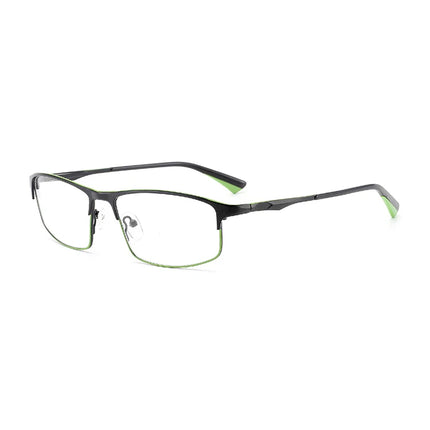 ZENOTTIC Fashion Metal Eyebrow Prescription Glasses for Men Square Photochromic Optical Eyeglasses Progressive Eyewear
