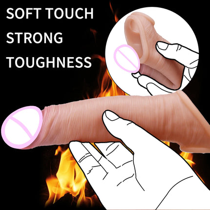 Silicone Peni Sleeve Realistic Penis Enlarger Sleeve Male Dildo Sleeve with Cock Ring Men Penis Cover Prolong ejaculati Sex Toys