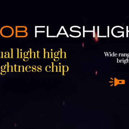 1200MAH Rechargeable Pocket Flashlight Portable Side COB Torch with Clip Tail Magnet Light 7 modes Outdoor Camping Lantern Send