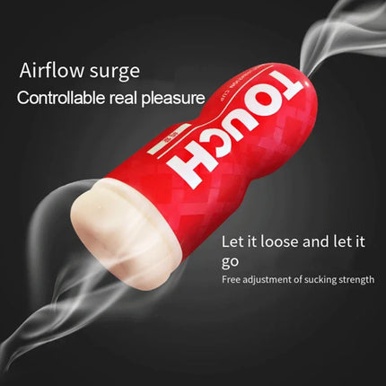 Touch Male Masturbator Cup Realistic Vagina Pocket Pussy Masturbation Glans Blowjob Airplane Cup Sucking Sex Toys for Men Adults