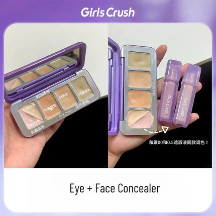 GirlsCrush 5Color Concealer Plate Brighten Lacrimal Groove Covers Acne Black Eye Circles Cream Moisturizer  Face Makeup