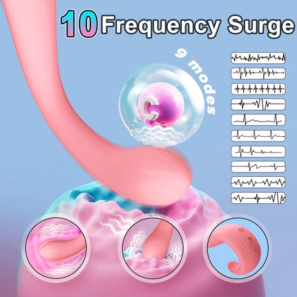 Flexible Curved Vibrator 10 Vibrating Modes Clitoris Stimulator Anal Plug Dildo Vagina Massager Sex Toy for Women Adult Pleasure