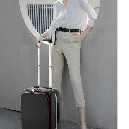 Mixi New Innovative Design Suitcase Carry On Hardside Rolling Luggage PC Spinner Wheels Trolley Case Aluminum Frame