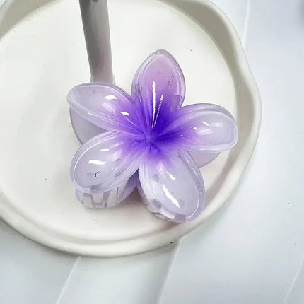 Hawaiian Gradient Hair Clips Flower Hair Claws Big Size Fashion Head Wear Hairpin for Women Girls Crab Barrette Hair Accessories