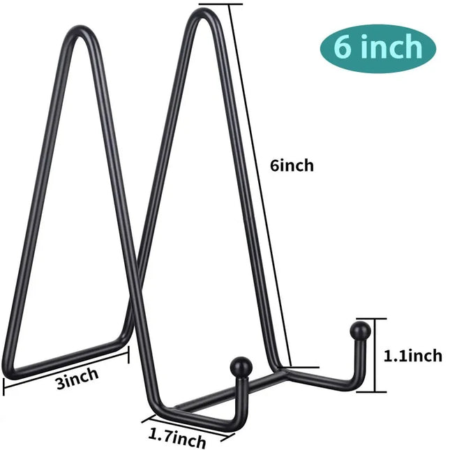Iron Art Magazine Display Stand Dish Rack Plate Bowl Picture Frame Photo Book Pedestal Holder Home Decoration Storage Ornaments