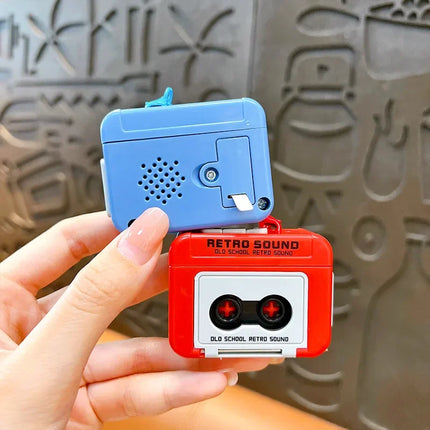 Retro Mini Recorder Player Keyring New Style Funny Record Players Keychain Suprise Gift Supplies Car Keychain