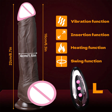Thrusting Dildo Vibrator Adult Sex Toys Licking Vibrator Realistic Dildos Suction Cup Big Penis Adult Toys for Women & Couples