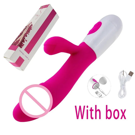 Rabbit Vibrator for Women Beginner G-Point Powerful Vibrating Massager Vaginal Clitoris Nipple Stimulator Female Adult Sex Toys