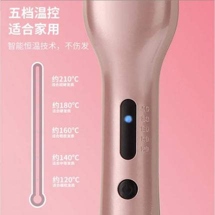 Portable home-use volumizing hair curler with negative ions for volumizing hair at the roots and creating cornrows
