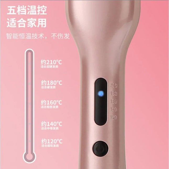 Portable home-use volumizing hair curler with negative ions for volumizing hair at the roots and creating cornrows