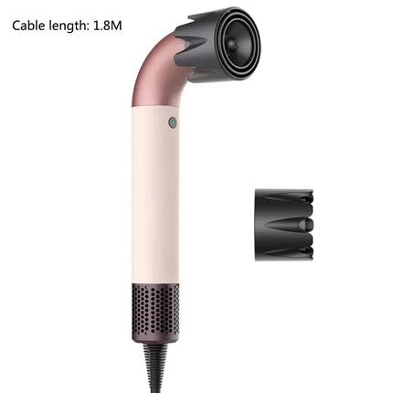 New 1 Nozzle  High Speed Negative Ion Hair Dryer with Bend Tube Nozzle Quick Drying for Family Travel Household