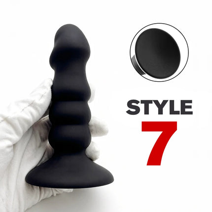 Silicone Base of Suction Cup Anal Plug Big Butt Plug Anal Erotic Sex Toys Pleasure Anal Stimulation Beads Adult Erotic Sex Toy