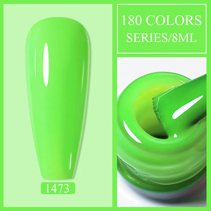 Parkson 8ml HEMA TPO FREE Color Gel Nail Polish Nude Pink Red Green Collection Nail Gel Polish Glitter Soak Off UV LED Gel