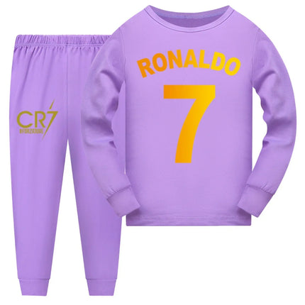 CR7 Series Kids Clothes Baby Girls Pajama Sets Boys Long Sleeve Pyjamas Children's Set Girls Cartoon Sleepwear