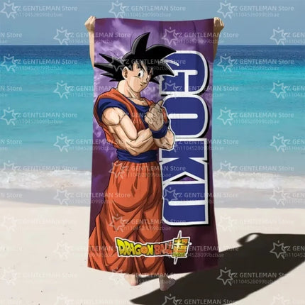 Dragon Ball Goku Beach Towel Anime Saiyan Summer Towels Bathroom Bath Towel Swim Towels Travel Beach Towel Quick Dry Kids Gift