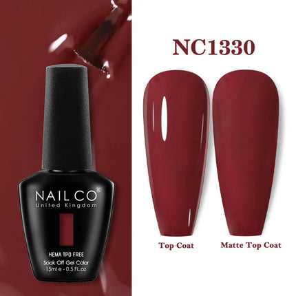 NAILCO 15ml Red Color Series Gel Varnish Coffee Gel Nail Polish Maximalism Reddish Gellak Design Brown Lacquer Nail Art Manicure