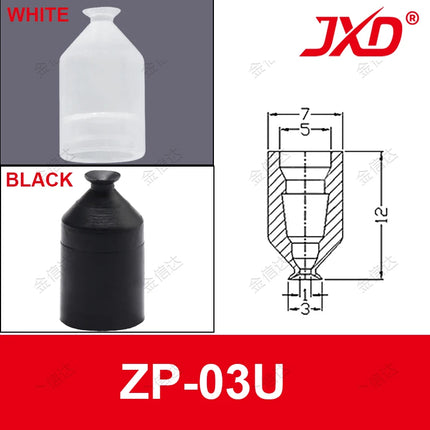 JXD ZP Series ZP02/04/06/08/10/13/16/20/25/32/40/50U Single Layer Silicone Mini Vacuum Suction Cup