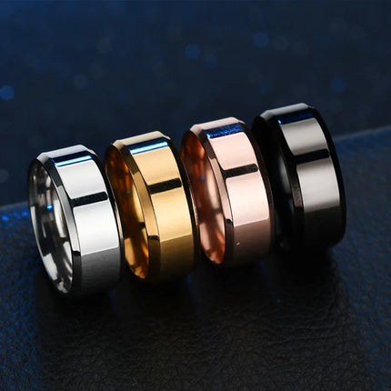 Letdiffery Simple Stainless Steel Couple Jewelry Smooth 1/2/4/6/8mm Women Men Finger Rings For Lovers Dropshipping Wholesale