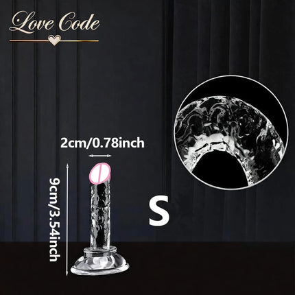 Transparent Dildo Suction Cup Jelly Dick Women Sex Toys Soft Masturbators Penis