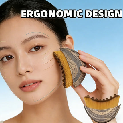 Facial Massage Brush Lymphatic Contour Face Brush Drainage Massager for Face Chin &jawline Sculpting Ergonomically Designed