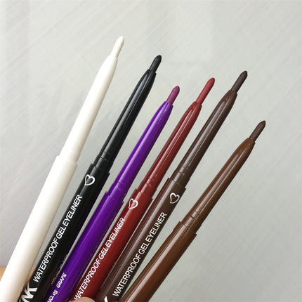 6 Colors Eyeliner Pencil Waterproof Long-lasting Red Black Brown Eyeliner Easy Wearing Quick Dry Smooth Eye Liner Gel Eye Makeup