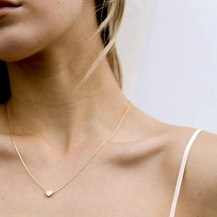 K Gold Plated Heart Necklace |Silver Plated Necklace Cute Dainty Love Pendant Necklaces for Women Gift for Girls Gift for Women