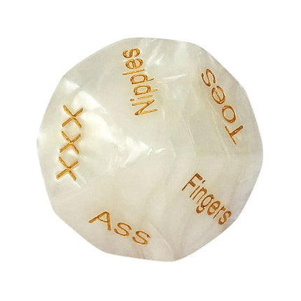 Four combinations of fun dice, acrylic marble carving pattern, posture dice, flirting dice