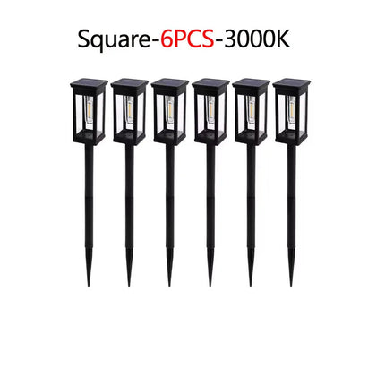 2/4/6Pcs Retro Solar Pathway Warm Lights Outdoor Waterproof Garden Incandescent Bulb for Walkway Yard Backyard Landscape Decor