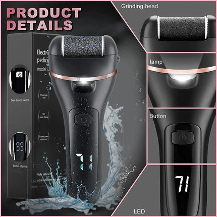 Rechargeable Electric Foot File Callus Remover Machine Pedicure Device Foot Care Tools Feet For Heels Remove Dead Skin