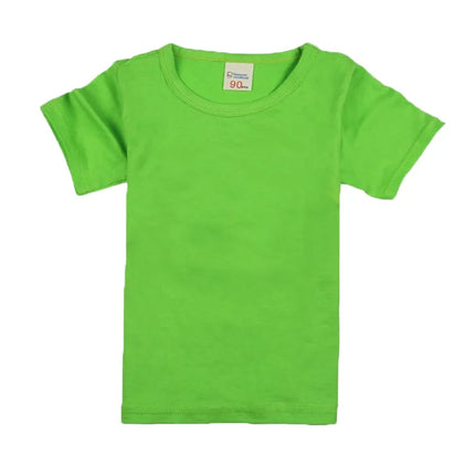 2-16 Years Boys T-shirts Cotton Short Sleeve Girls Clothes Summer Solid T-shirt Teenage Children Tees Kids Korean Top Baby Cloth