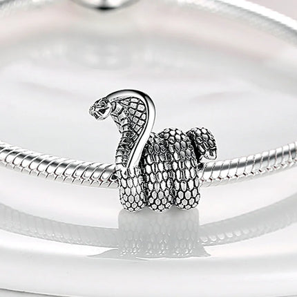Animal Series 925 Sterling Silver Horse Squirrel Elephant Llama Snake Fox Charm fit Bangle Bracelet Original Silver Jewelry