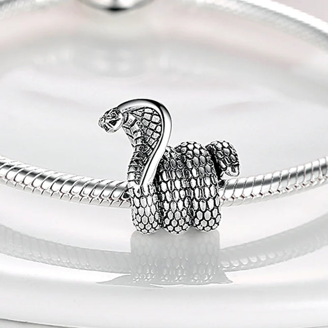 Animal Series 925 Sterling Silver Horse Squirrel Elephant Llama Snake Fox Charm fit Bangle Bracelet Original Silver Jewelry