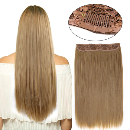 Real Beauty Single Clip In Hair With Adjustable Fish Wire Machine Made Human Hair Clip In Extensions Remy Hair