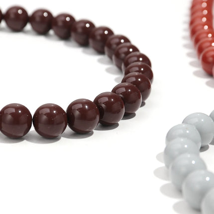 Boho Colorful Acrylic Big Ball Bead Chain Necklace Trendy Handmade Round Choker Necklaces for Women Man Statement Jewelry Gift